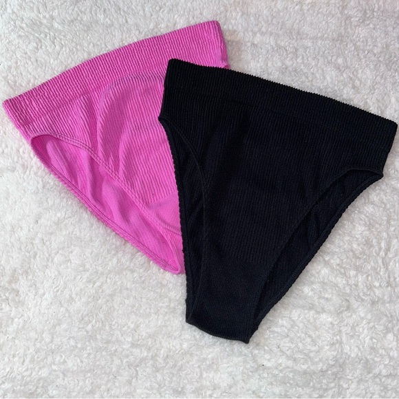Aerie High Cut Bikini Underwear 2 Pack Size Medium NEW - Picture 1 of 3